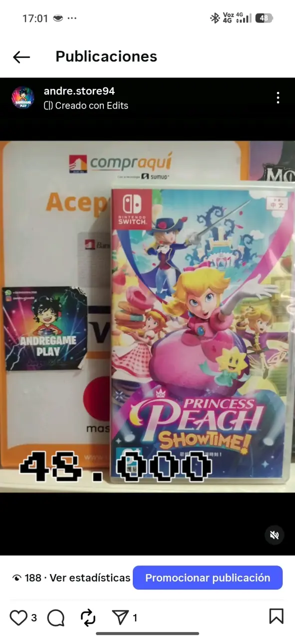 Juego Nintendo Switch Princess Peach