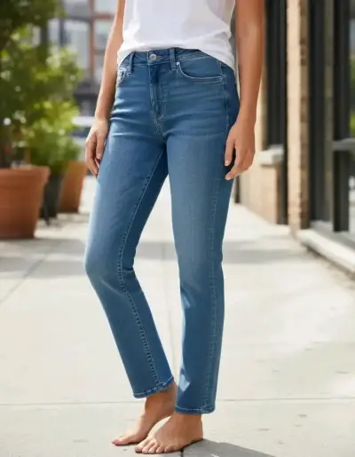 Jeans Dama azul talla 36P H&M - miniatura 6