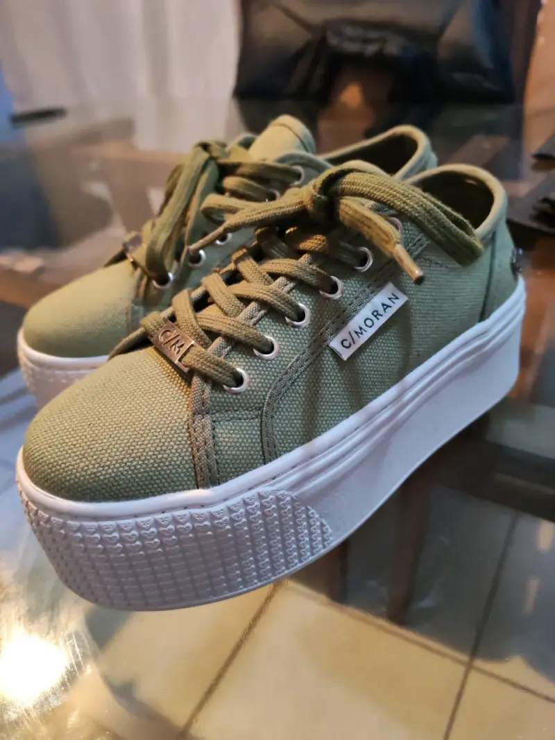 Zapatillas verdes plataforma CMORAN - 1