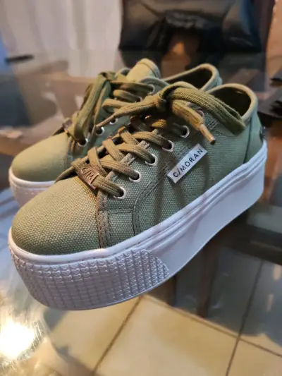 Zapatillas verdes plataforma CMORAN - miniatura 1
