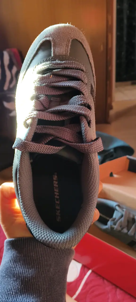 Zapatillas deportivas gris y beige - 2