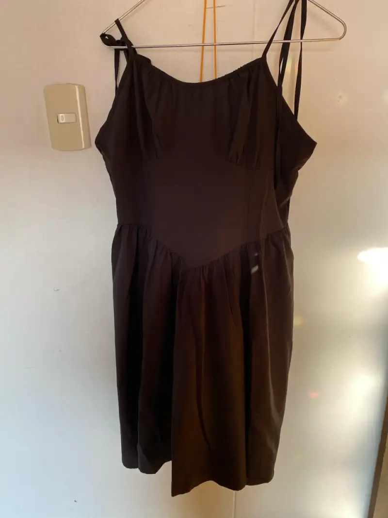 Vestido negro con tirantes shein - 1