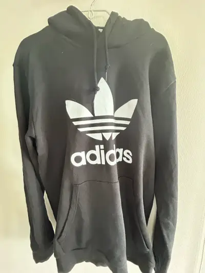 Polerón negro Adidas con capucha - miniatura 2
