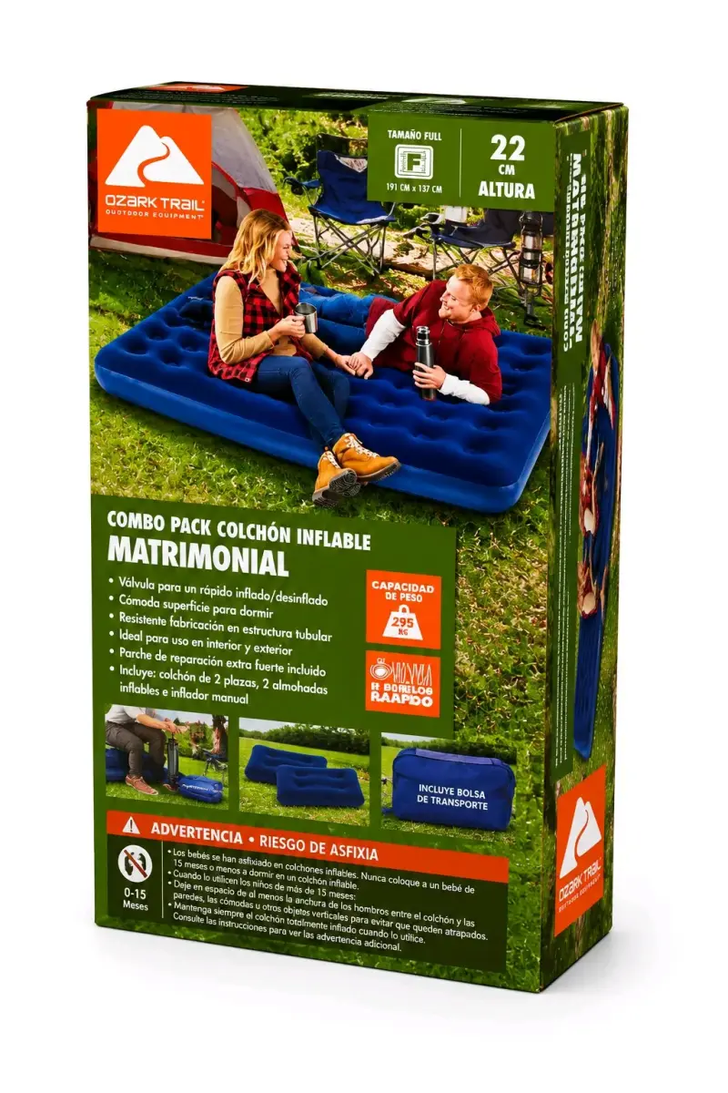 Colchón inflable matrimonial Ozark Trail full 2 pl - 1