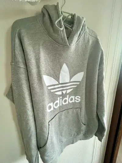Polerón gris con capucha Adidas - miniatura 1