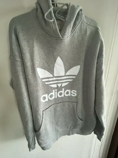 Polerón gris con capucha Adidas - miniatura 2