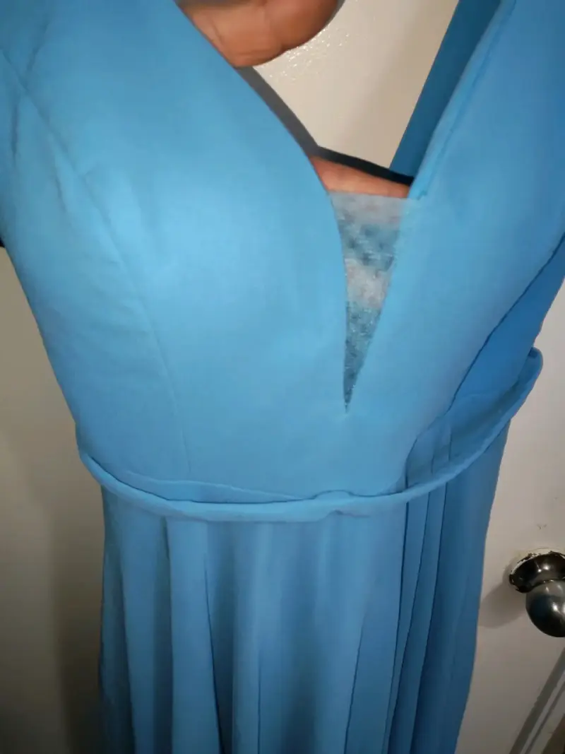 Vestido azul sin mangas - 2