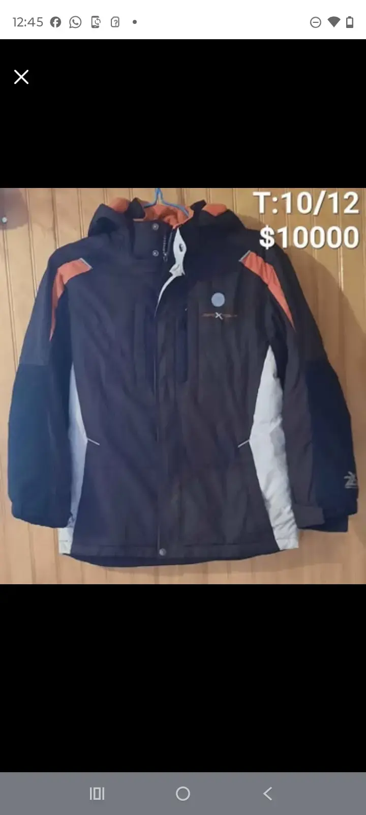 Chaqueta deportiva negra niño