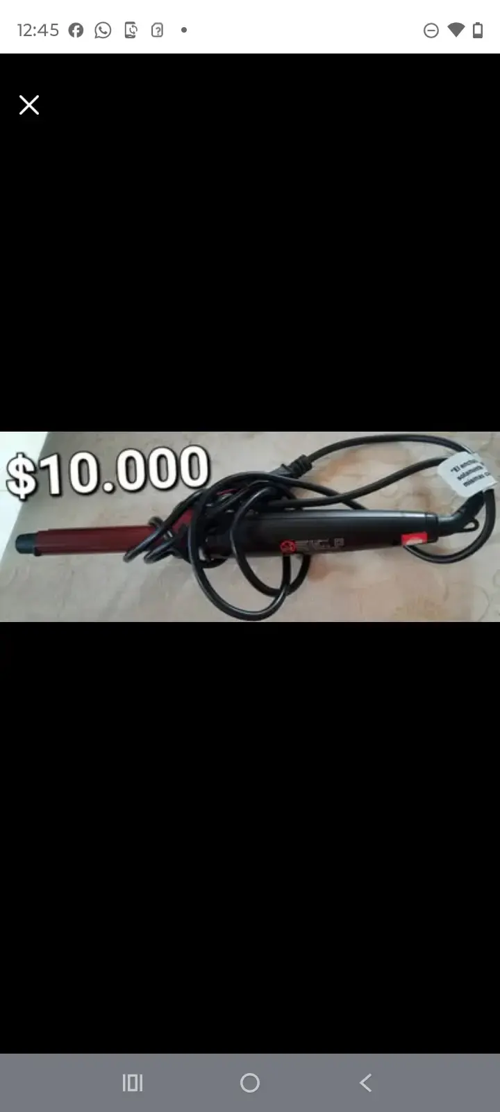 Rizador de pelo negro