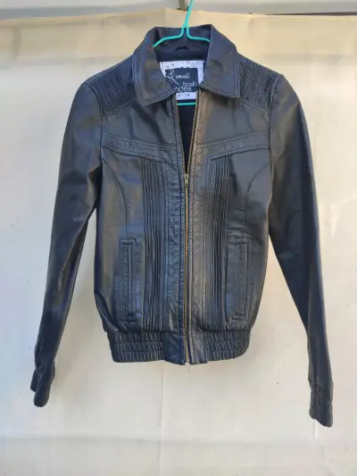 Chaqueta cuero negra Index - miniatura 1