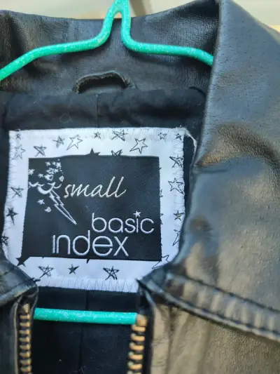 Chaqueta cuero negra Index - miniatura 2