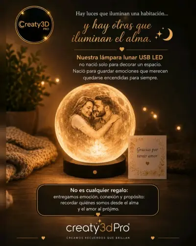 Lámpara lunar USB LED personalizado - miniatura 5