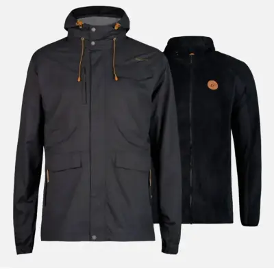 Chaqueta negra con capucha - miniatura 2