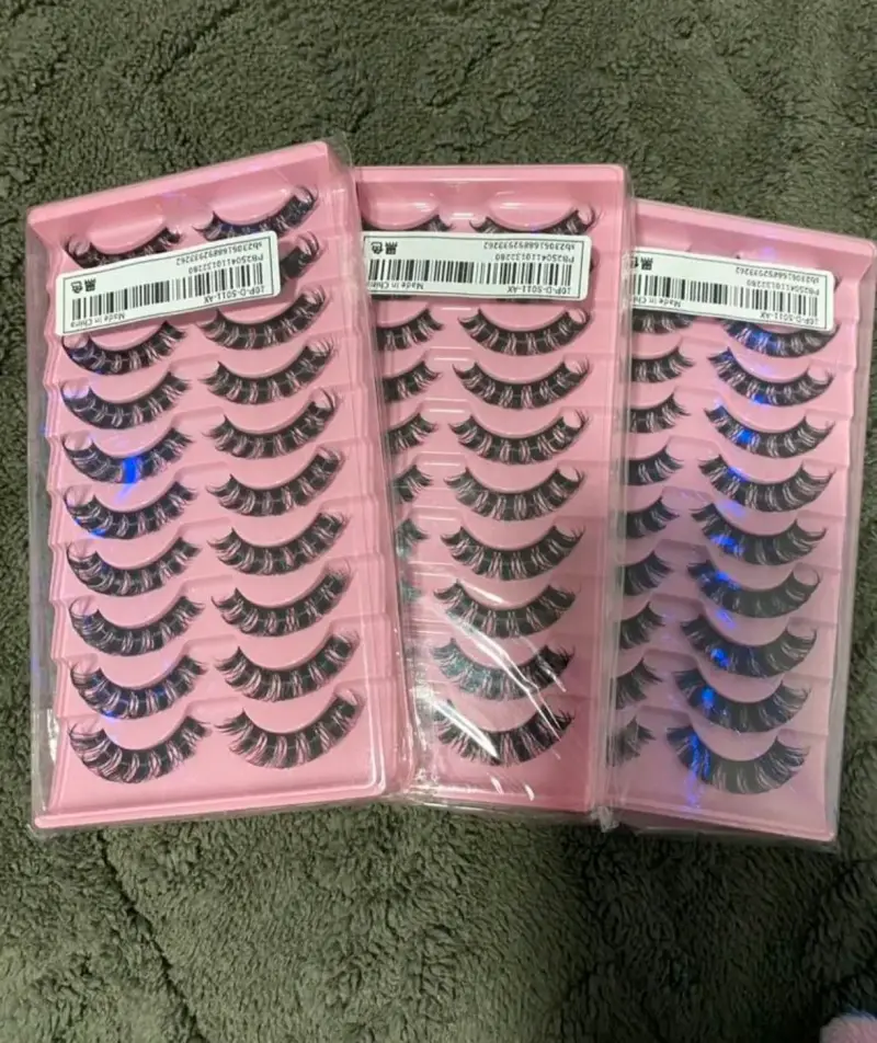 Set 10 pares de pestañas D Curl Fluffy