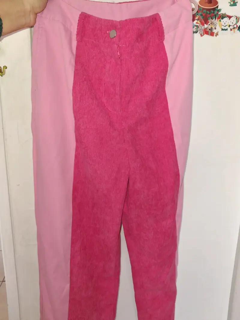 Pantalones rosa bicolor mujer SheIn 38