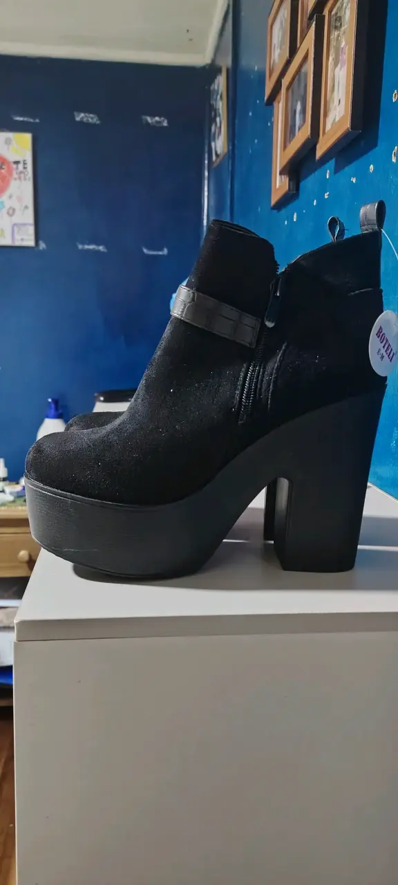 Botines negros de plataforma - 2
