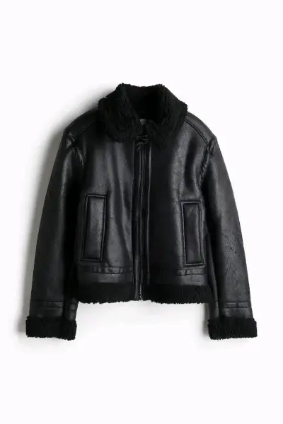 Chaqueta negra Aviador - miniatura 4