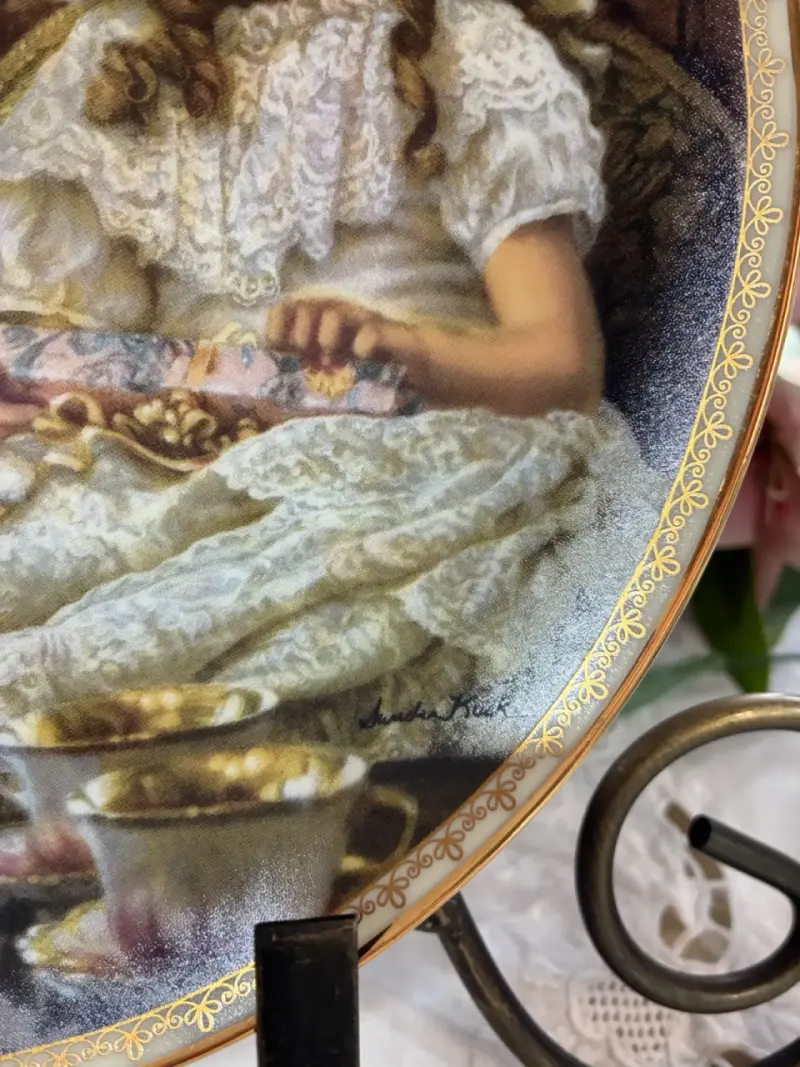 Plato decorativo vintage niñas - 3