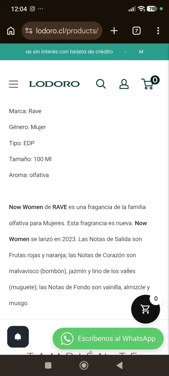 Perfume árabe Now woman rave - 6