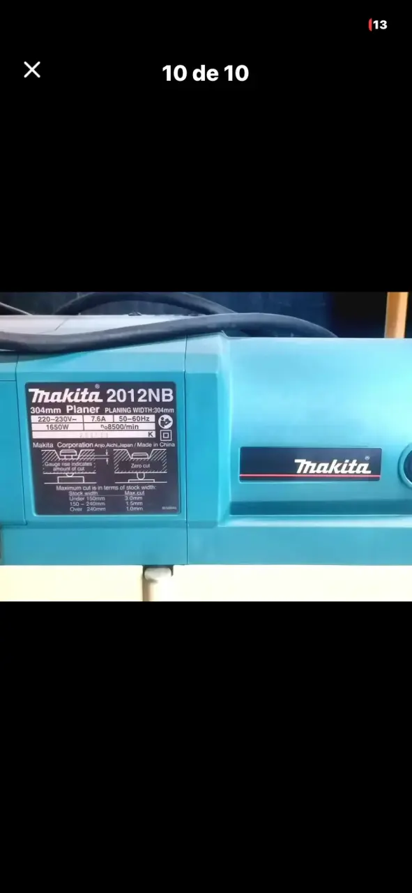 Cepillo eléctrico Makita 2012NB - 4