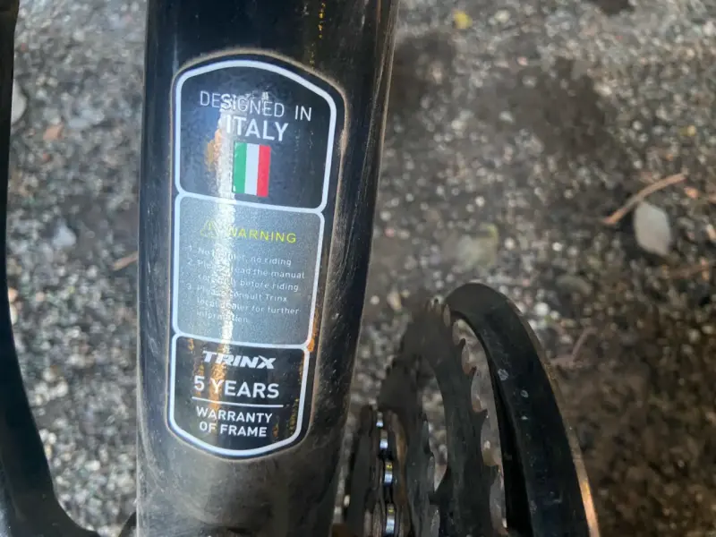 Bicicleta de carrera Trinx Tempo negra - 6