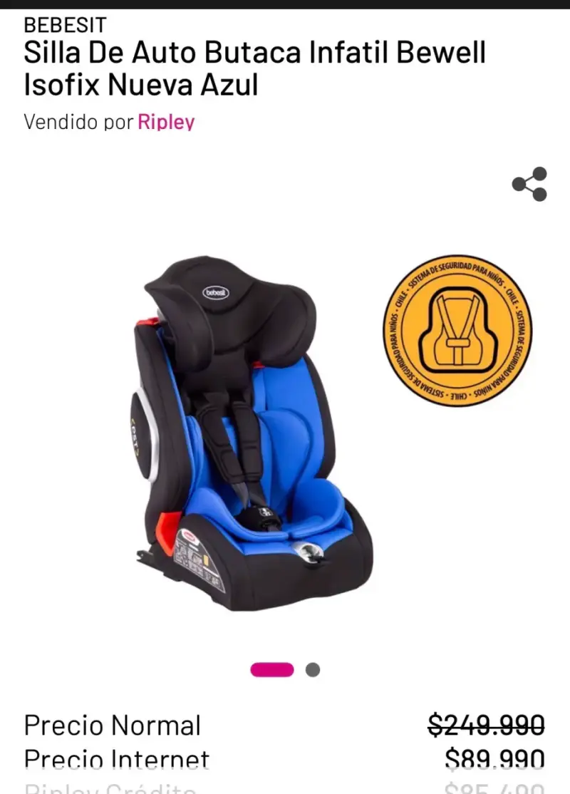 Silla de auto butaca infantil - 2