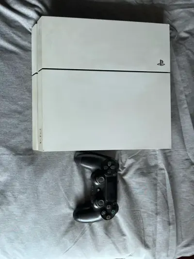 Consola PlayStation 4 blanca con control - miniatura 1
