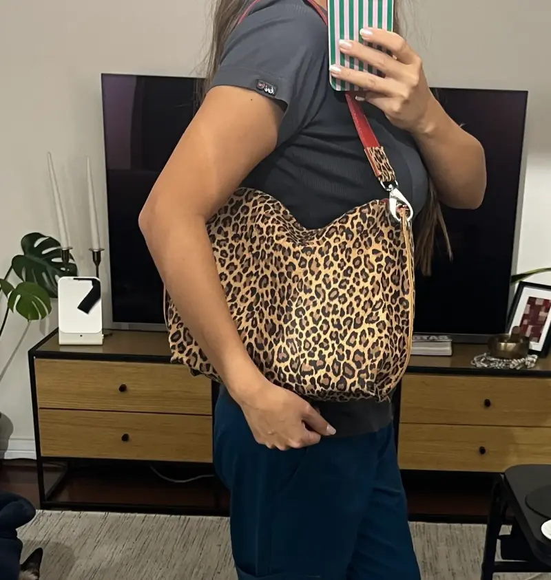 Cartera cuero estampado leopardo - 2