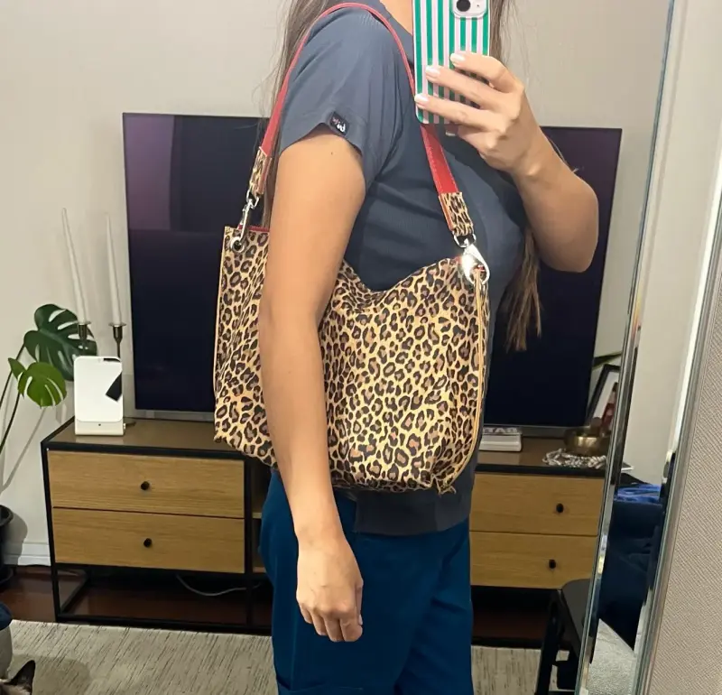 Cartera cuero estampado leopardo - 3