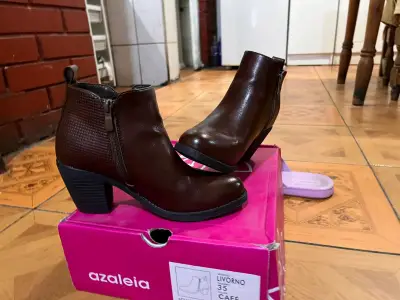Botines café Azaleia talla 35 - miniatura 3
