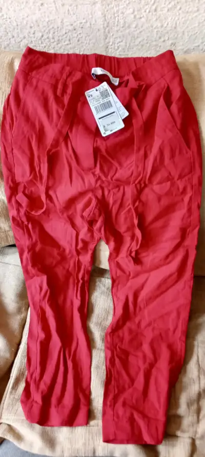 Pantalones rojos XS de mujer - miniatura 2