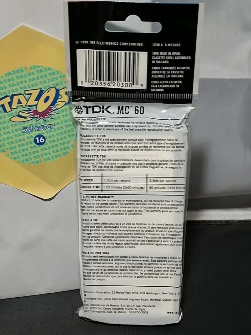 Pack de microcassettes TDK MC60 - 2