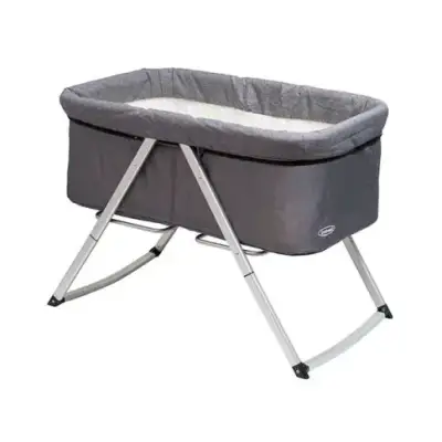 Cuna plegable para bebé gris - miniatura 1