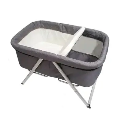 Cuna plegable para bebé gris - miniatura 2