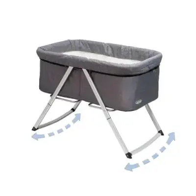 Cuna plegable para bebé gris - miniatura 3