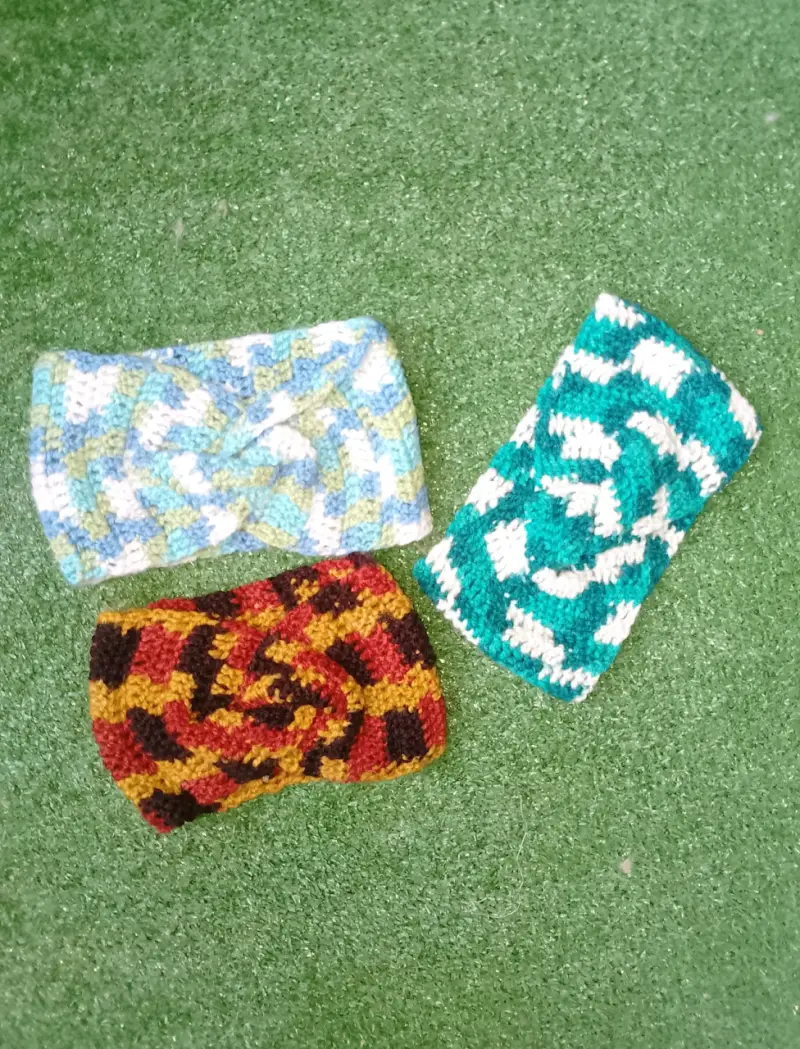 Conjunto de cintillos tejidos - 4