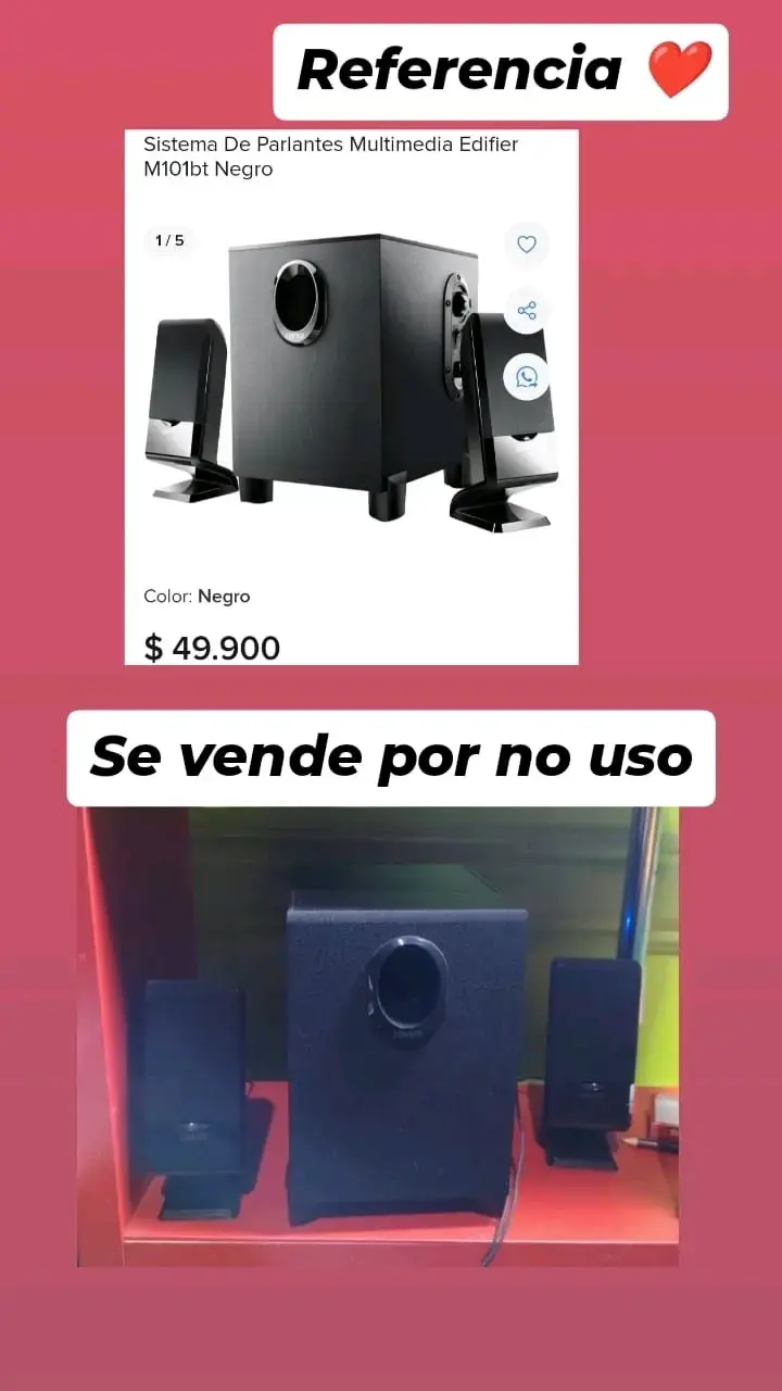 Sistema de Parlantes Edifier Negro