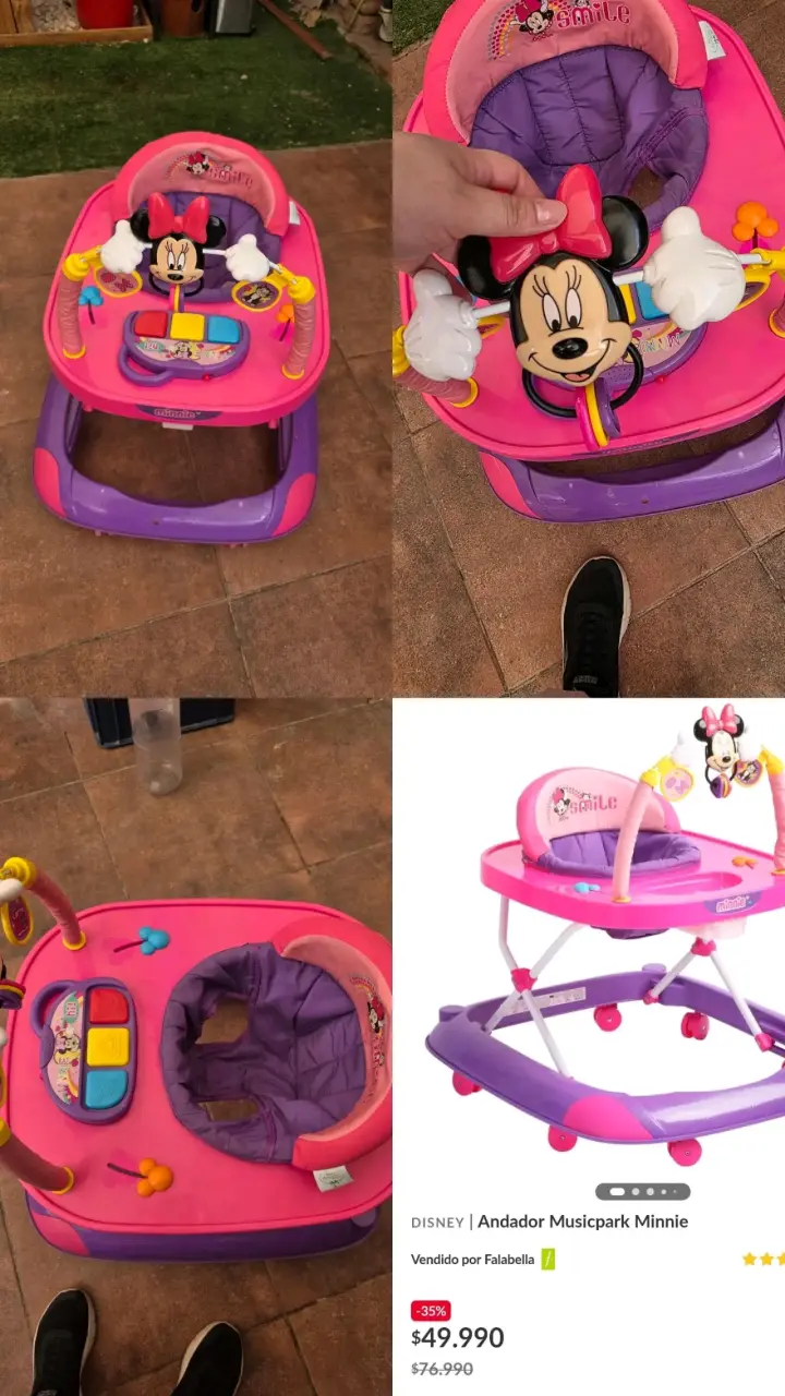 Andador Disney Minnie rosado