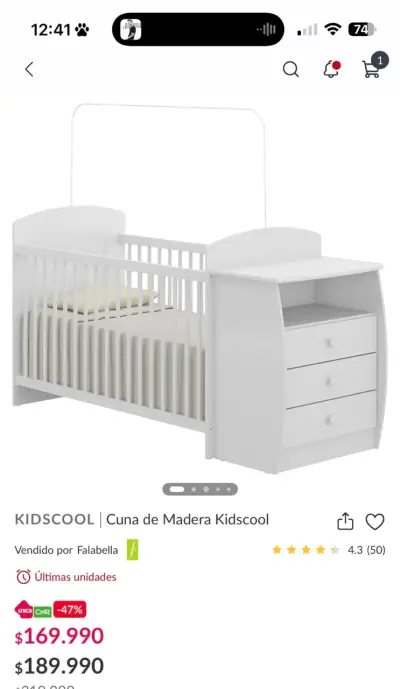 Cuna blanca de bebé - miniatura 4