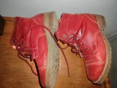 Botines de cuero rojos - miniatura 2