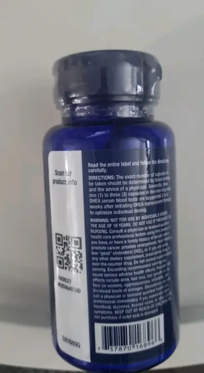 Suplemento DHEA 100 mg Life Extension - miniatura 2