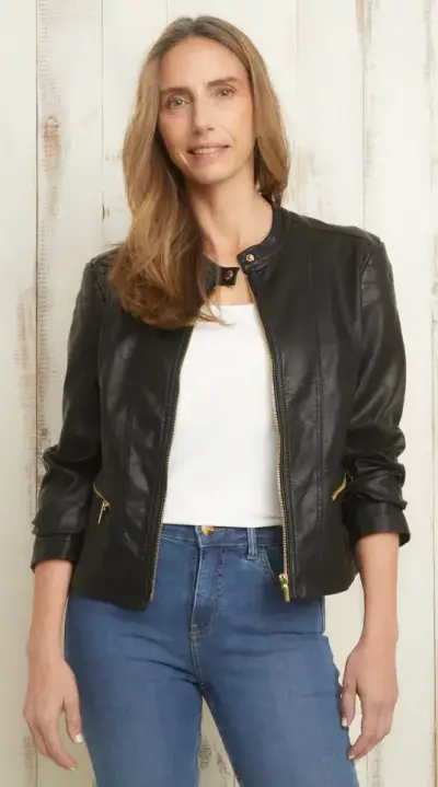 Chaqueta S.Cocci eco cuero T.XS - 36 - miniatura 5