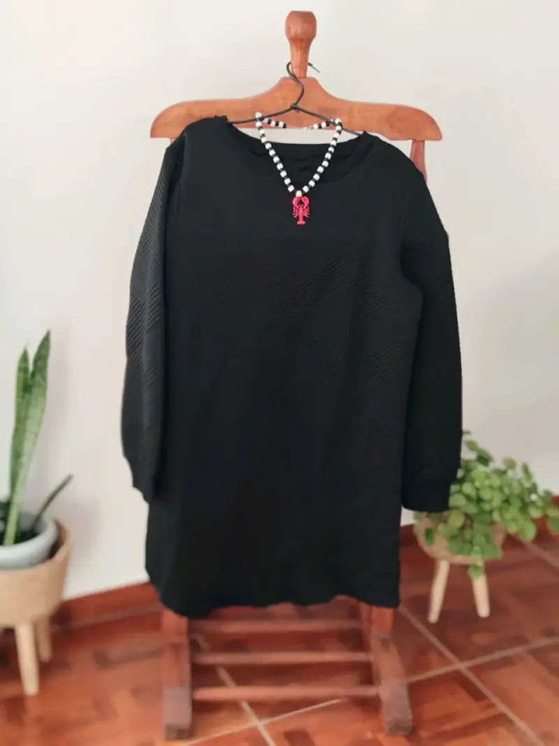 Polera bicolor negro y blanco - 3