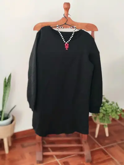 Polera bicolor negro y blanco - miniatura 3