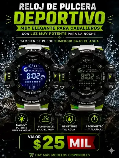 Reloj deportivo sumergible - miniatura 1
