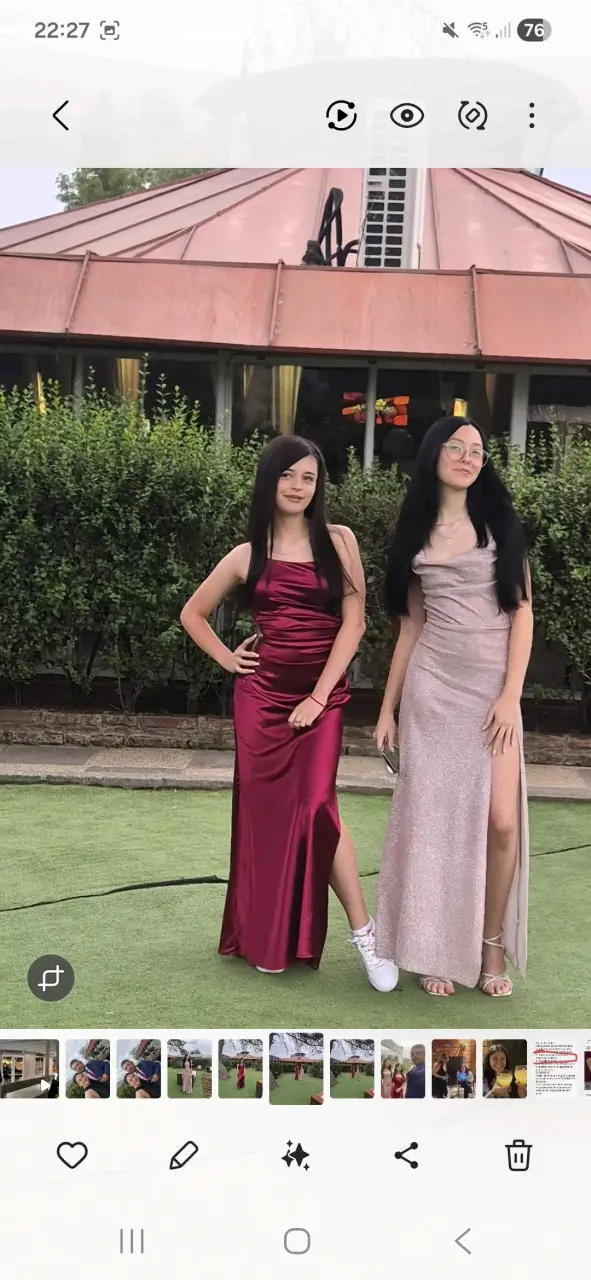 Vestido largo rojo,rosa palo,chalas y 👗 de huasa - 1