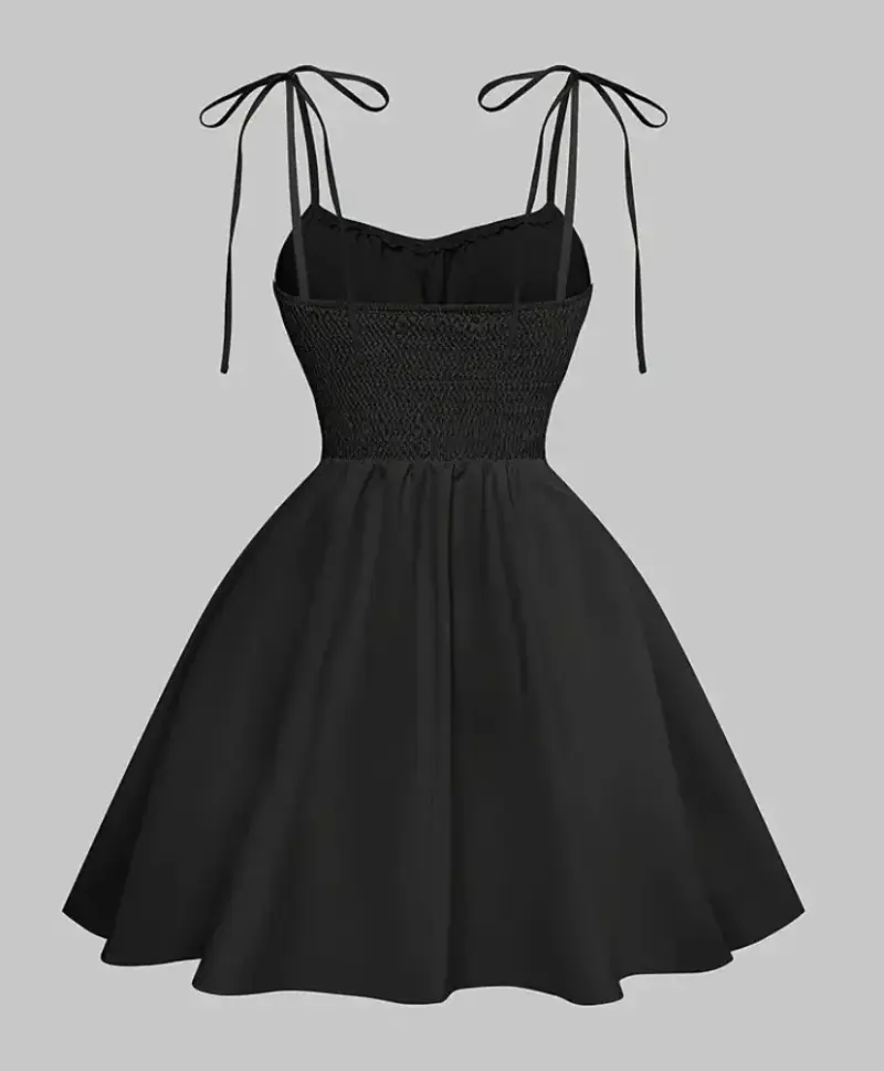 Vestido negro con tirantes shein - 2