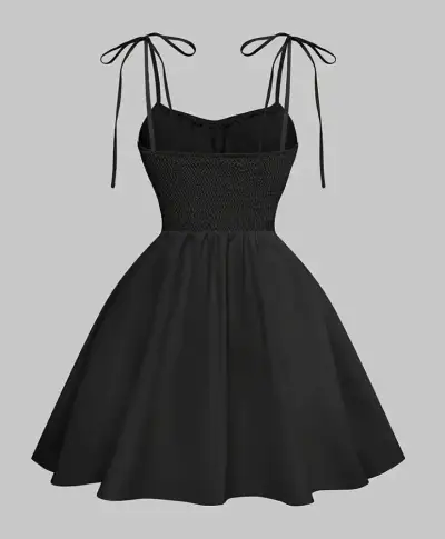 Vestido negro con tirantes shein - miniatura 2