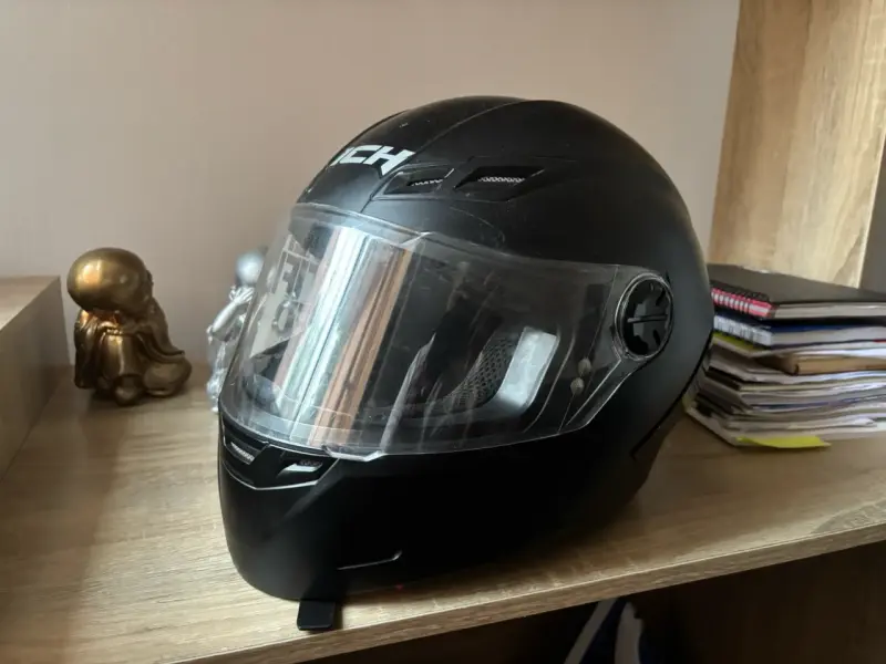Casco de moto negro certificado - 2