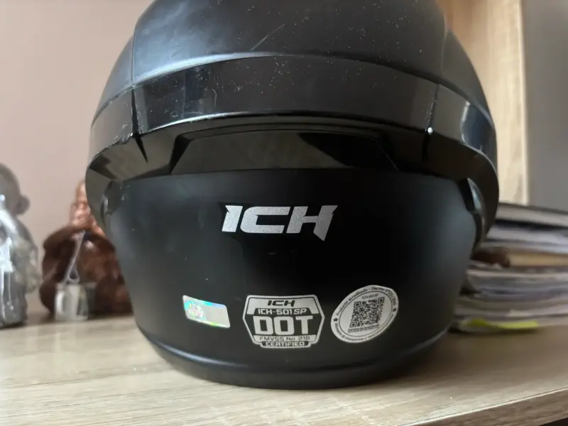 Casco de moto negro certificado - 3